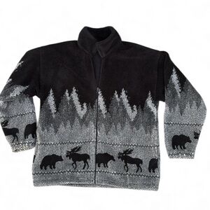 Vintage Mazmania  Fleece Full Zip Jacket Large Made in USA